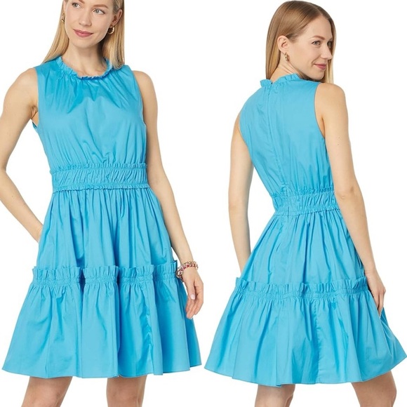 NWT Lily Pulitzer Elina Stretch Cotton Cumulus Blue - Picture 1 of 11